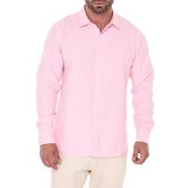 Camisa Social Slim Fit Masculina Camisa de Linho Casual Lili