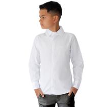Camisa Social Slim Manga Longa Infantil de Menino Noivinho