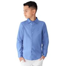 Camisa Social Slim Manga Longa Infantil de Menino Noivinho