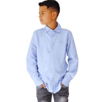 Camisa Social Slim Manga Longa Infantil de Menino Noivinho