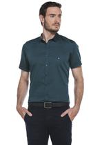 Camisa Social Slim Zaiko Micro Poá Manga Curta 3035