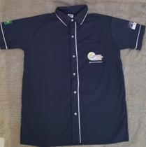 Camisa social tecido cedro fio com serigrafia Camisa social tecido cedro fio com serigrafia