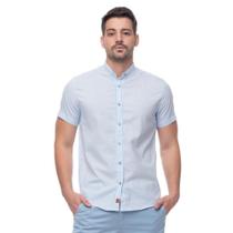 Camisa Social Teodoro Linho Masculina Lisa Slim Casual