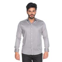 Camisa Social Teodoro Masculina ML Super Slim Lisa Casual