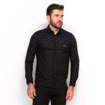 Camisa Social Teodoro Masculina Poa Slim Conforto Camisa Social Teodoro Masculina Poa Slim Conforto