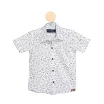 Camisa Social Teodoro MC Infantil Algodão Estampada Casual