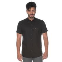 Camisa Social Teodoro MC Slim Fit Masculina Lisa Casual