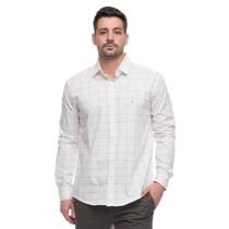 Camisa Social Teodoro ML Slim Fit Algodão Xadrez Casual