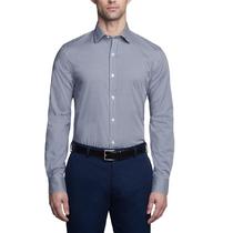 Camisa social Tommy Hilfiger, slim fit, sarja elástica, azul marinho, masculina