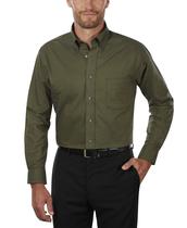 Camisa social Van Heusen Oxford Solid Regular Fit masculina verde escuro