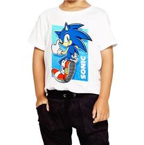 Camisa Sonic Manga Longa Infantil Estampada