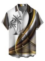Camisa STANFVMEN Hawaiian Tropical, solta, para homens, poliéster Camisa STANFVMEN Hawaiian Tropical, solta, para homens, poliéster