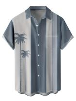 Camisa STANFVMEN Tropical para homens, casual, descontraída, com botões Camisa STANFVMEN Tropical para homens, casual, descontraída, com botões