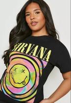 Camisa Streetwear Oversized Básica Nirvana Americana Camisa Streetwear Oversized Básica Nirvana Americana