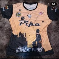 Camisa Sublimação total pipa DRY FYT tamanho P.M.G cor preta com rosa apartir de 10 unidades
