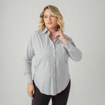 Camisa susie oversized listrada feminina