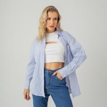 Camisa susie oversized listrada feminina Camisa susie oversized listrada feminina