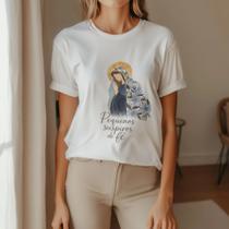Camisa Suspiros De Fé Religiao Catolico 100% Algodao Confortavel Macio Santo Unissex Nossa Senhora