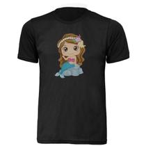 Camisa T-shirt Desenhos Sereia Unissex Infantil