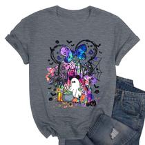 Camisa TAOHONG Halloween Ghost Magic Castle de manga curta Camisa TAOHONG Halloween Ghost Magic Castle de manga curta
