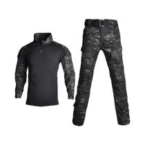 Camisa Tática Camo Impermeável Masculina E Calças Cargo Respiráveis Para Caça E Camping Ao Ar Livre