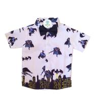Camisa Temática Batman Branco G (5-7 Anos) Camisa Temática Batman Branco G (5-7 Anos)