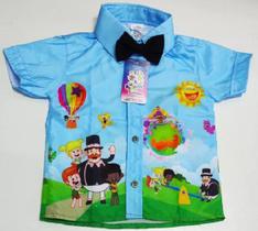 Camisa Temática Com Gravata Luxo Festa