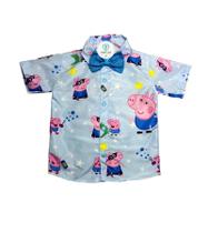 Camisa Temática George Pig P (1-2 Anos) Camisa Temática George Pig P (1-2 Anos)