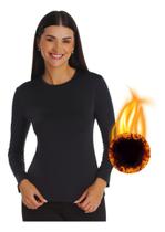 Camisa Termica Feminina Manga Longa Forrada Flanelada Frio