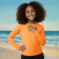 Camisa Térmica Infantil Menina Manga Longa Proteção Solar Segunda Pele de 2 a 12 anos Uv50+