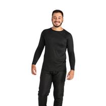 Camisa Térmica Manga Longa Proteção UV Segunda Pele Malha Fria Unissex Academia