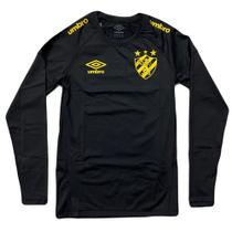 Camisa Térmica Manga Longa Sport Recife Masculina Umbro - Preto+Amarelo