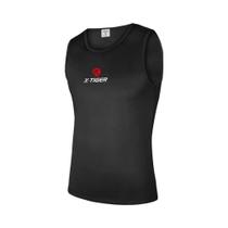 Camisa Térmica Masculina De Ciclismo Sem Mangas X-TIGER Para Inverno - Camada Base De Fleece Quente Camisa Térmica Masculina De Ciclismo Sem Mangas X-TIGER Para Inverno - Camada Base De Fleece Quente