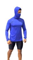 Camisa Térmica Masculina Manga Longa Com Capuz e Bala Clava Touca Ninja Proteção Solar Camisa Térmica Masculina Manga Longa Com Capuz e Bala Clava Touca Ninja Proteção Solar