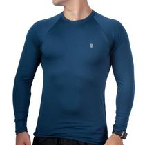 Camisa Térmica Masculina UV Segunda Pele Protação Solar 50+ Manga Longa Dry Fit
