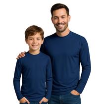 Camisa Térmica Proteção Solar UV Kit Pai e Filho Moda Praia