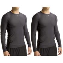 Camisa Térmica Proteção UV Segunda Pele Compressão Tamanho Normal e Plus Size Manga Longa Kit Com 2 Unidades Kanxa