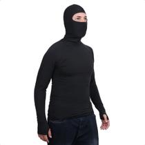 Camisa térmica segunda pele com touca ninja blusa manga comprida - Usup