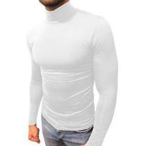 Camisa Térmica Segunda Pele -Gola Rolê Manga Longa Masculina (Branca ) - asatex