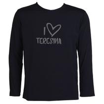 Camisa Termica Uv 50+ Segunda Pele Teresina Preta Adulta