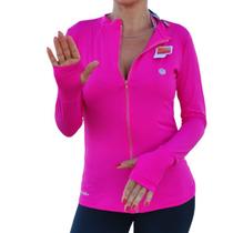 Camisa térmica UV Proteção feminina blusa Ciclista Zíper Frontal