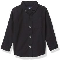 Camisa The Children's Place Baby Boys de manga comprida Oxford preta