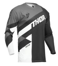 Camisa Thor Sector Checker Black/Gray - L (Eua) G (Br)