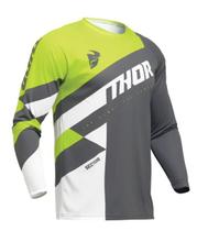 Camisa Thor Sector Checker Gray/Acid - M (Eua) M (Br)