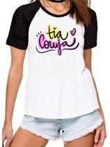 Camisa tia coruja camiseta titia presente raglan