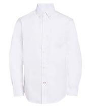 Camisa Tommy Hilfiger Boys Oxford de manga comprida branca tamanho 7