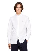 Camisa Tommy Hilfiger Flex Poplin Branca - Manga Comprida