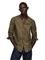 Camisa Tommy Hilfiger Flex Poplin Regular de Manga Comprida Masculina