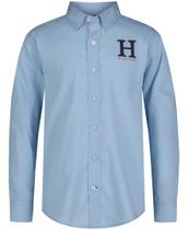 Camisa Tommy Hilfiger masculina de manga comprida Cerulean Matt H Solid 5Y