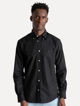 Camisa Tommy Hilfiger Masculina Regular Core Oxford Preta Camisa Tommy Hilfiger Masculina Regular Core Oxford Preta
